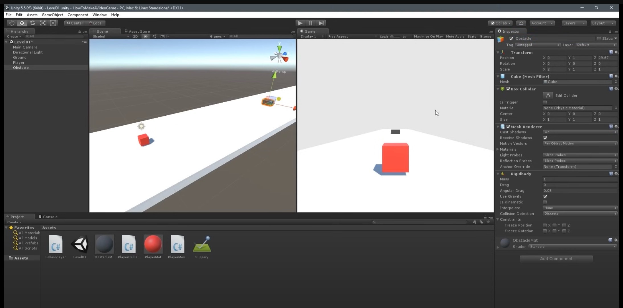 First configurations in Unity Engine
